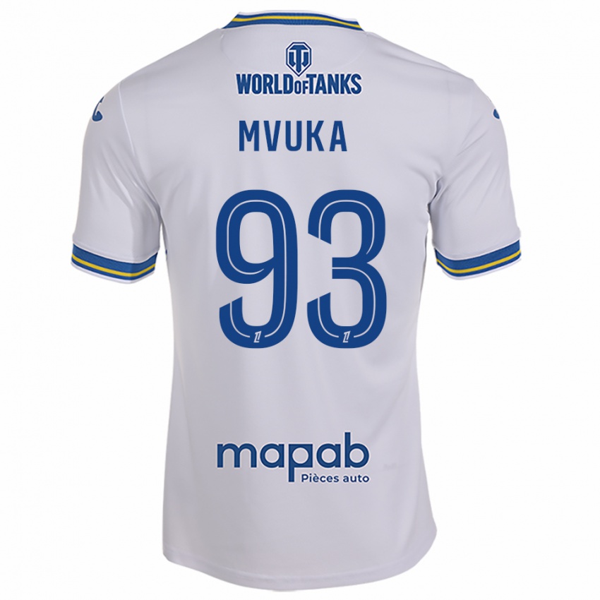 גברים ג'ואל אמוווקה #93 לבן תכלת הרחק ג'רזי 2025/26 חולצה קצרה