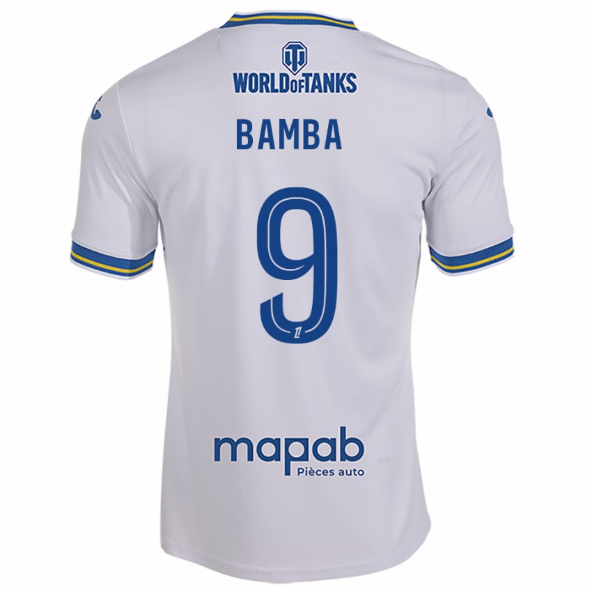 גברים Mohamed Bamba #9 לבן תכלת הרחק ג'רזי 2025/26 חולצה קצרה