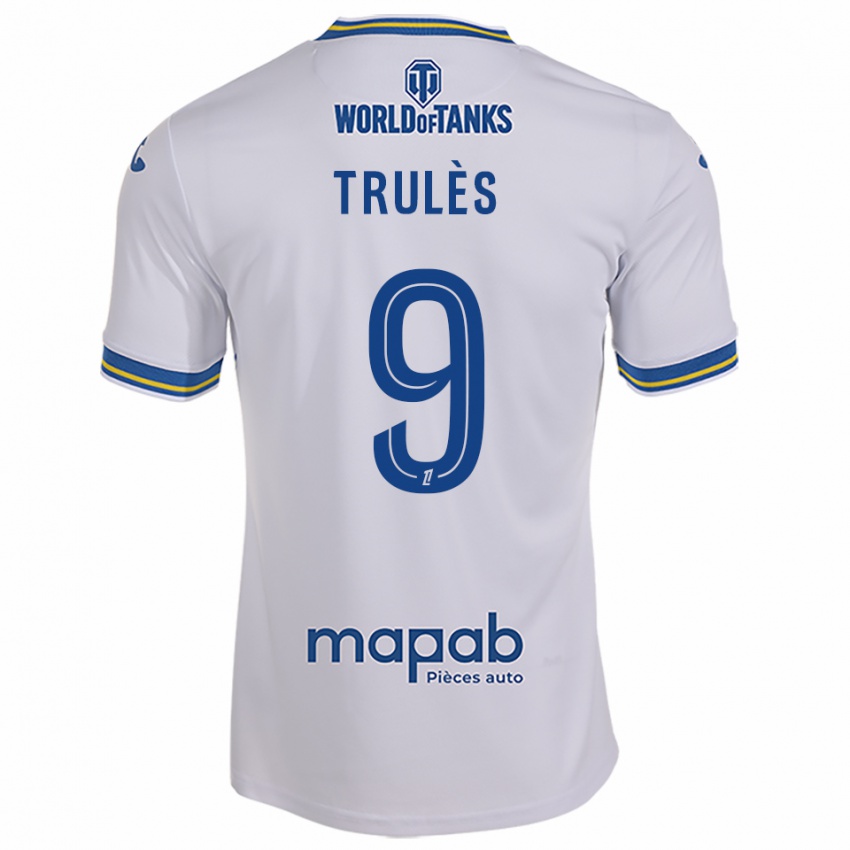 גברים Rayann Trulès #9 לבן תכלת הרחק ג'רזי 2025/26 חולצה קצרה