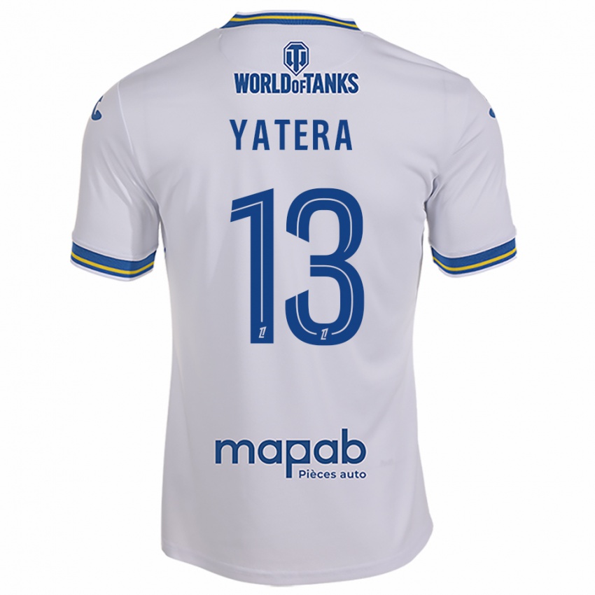 גברים דמבה יאטרה #13 לבן תכלת הרחק ג'רזי 2025/26 חולצה קצרה