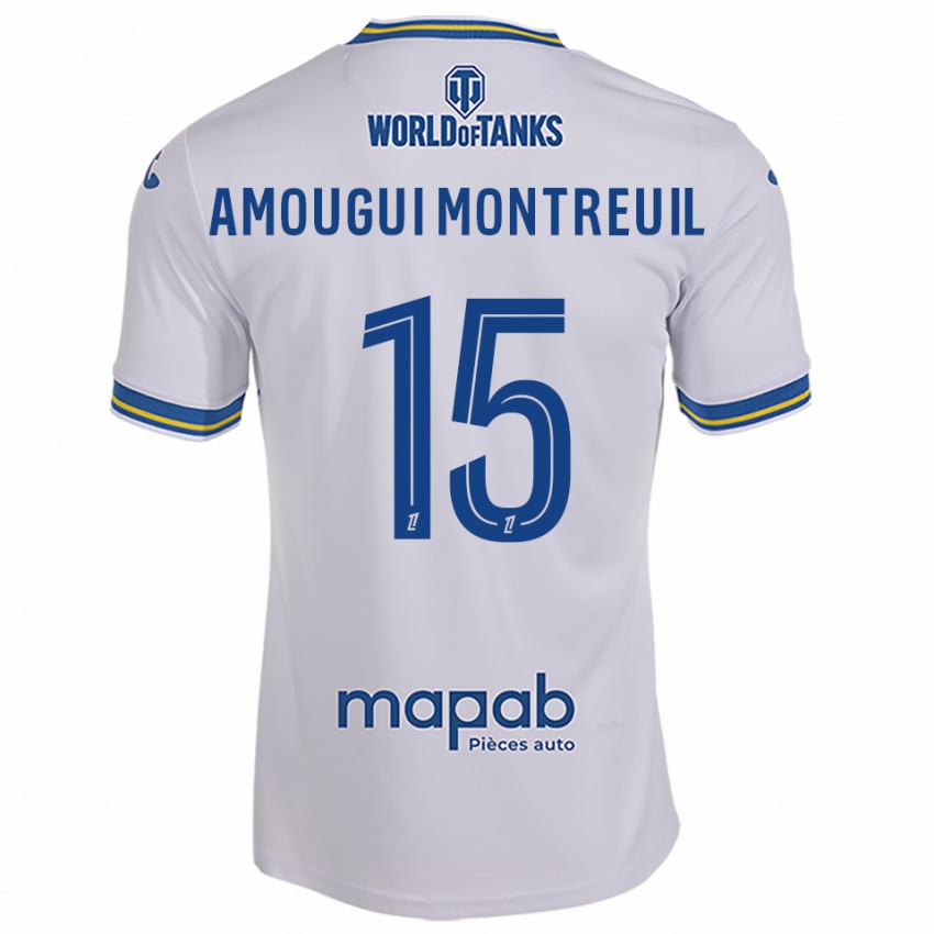 גברים Maceo Amougui Montreuil #15 לבן תכלת הרחק ג'רזי 2025/26 חולצה קצרה