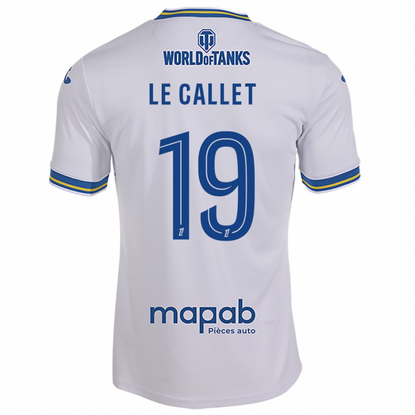 גברים טיאגו לה קאלט #19 לבן תכלת הרחק ג'רזי 2025/26 חולצה קצרה