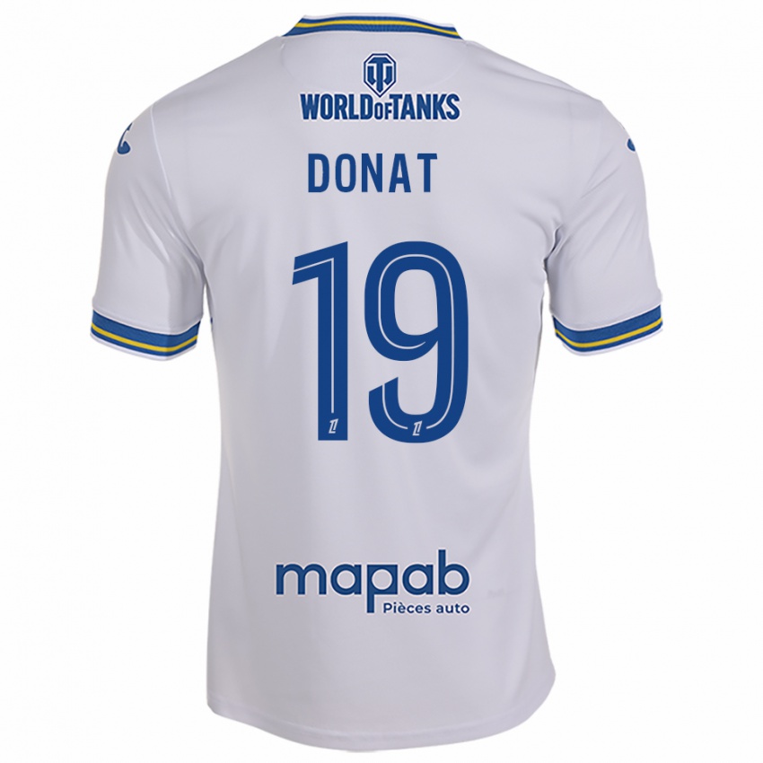 גברים נועה דונאט גומיס #19 לבן תכלת הרחק ג'רזי 2025/26 חולצה קצרה