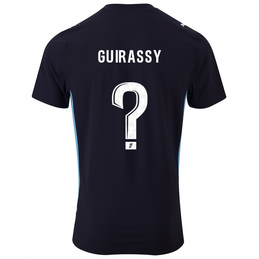 גברים Moctar Guirassy #0 שחור תכלת הרחק ג'רזי 2025/26 חולצה קצרה
