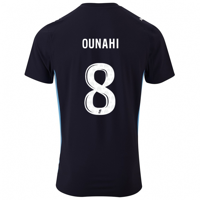 גברים עזאדין אונהי #8 שחור תכלת הרחק ג'רזי 2025/26 חולצה קצרה