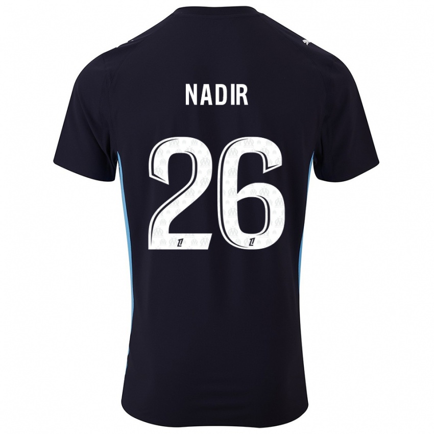 גברים Bilal Nadir #26 שחור תכלת הרחק ג'רזי 2025/26 חולצה קצרה