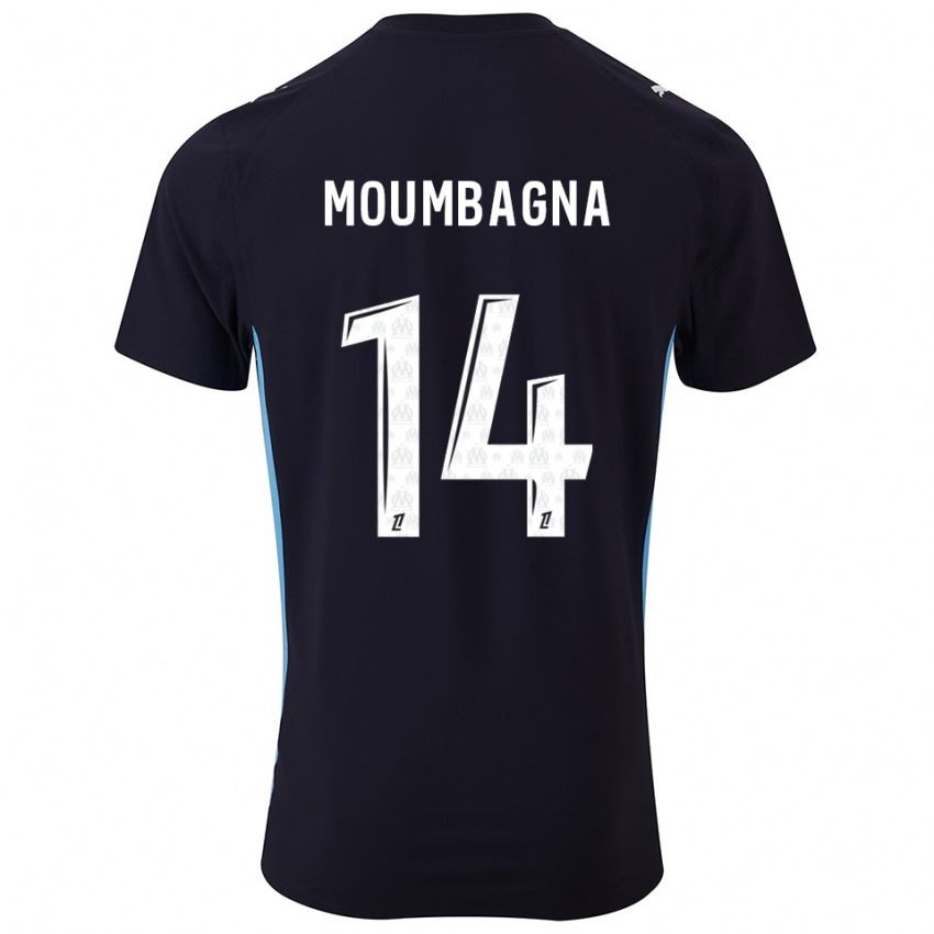 גברים פאריס פמי מומבניה #14 שחור תכלת הרחק ג'רזי 2025/26 חולצה קצרה