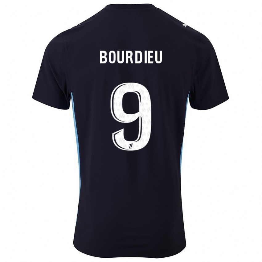 גברים מתילד בורדייה #9 שחור תכלת הרחק ג'רזי 2025/26 חולצה קצרה