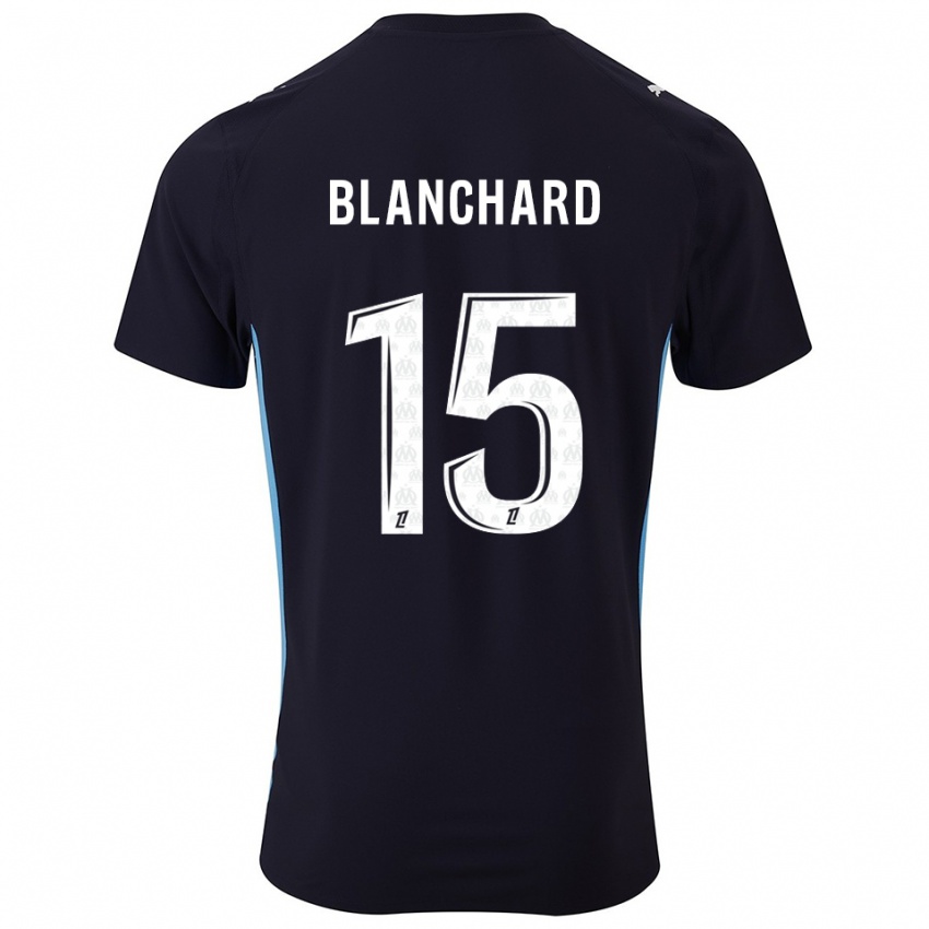 גברים נינון בלנצ׳רד #15 שחור תכלת הרחק ג'רזי 2025/26 חולצה קצרה