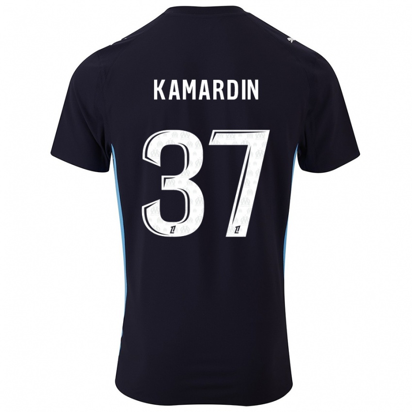 גברים ארון נאסור קמרדין #37 שחור תכלת הרחק ג'רזי 2025/26 חולצה קצרה