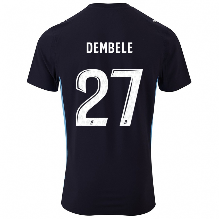 גברים Coumba Dembélé #27 שחור תכלת הרחק ג'רזי 2025/26 חולצה קצרה