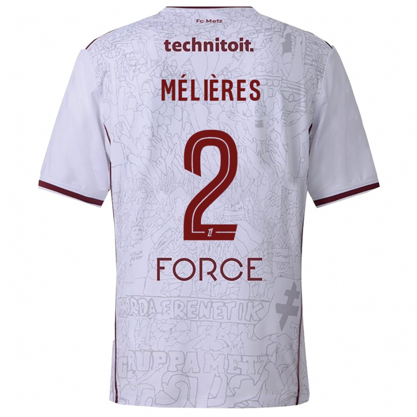 גברים Cléo Mélières #2 לבן בורדו הרחק ג'רזי 2025/26 חולצה קצרה