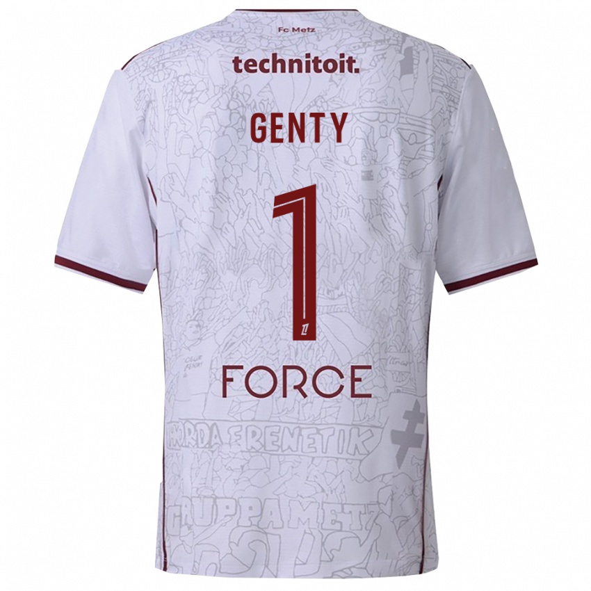 גברים ג׳ולי ז׳נטי #1 לבן בורדו הרחק ג'רזי 2025/26 חולצה קצרה