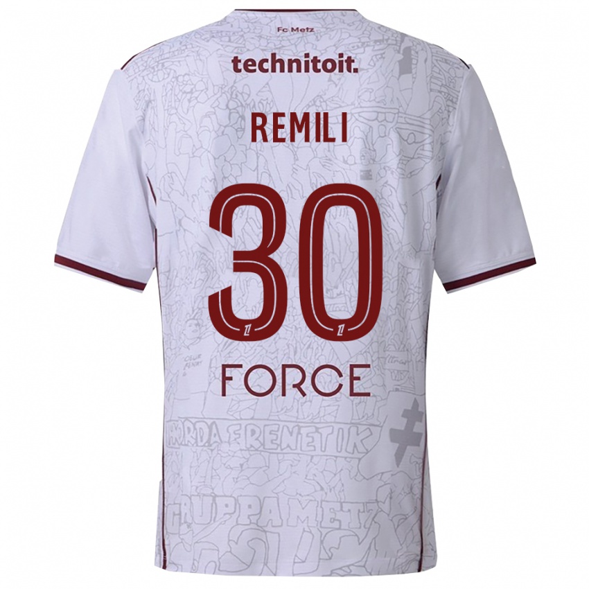 גברים Célia Remili #30 לבן בורדו הרחק ג'רזי 2025/26 חולצה קצרה