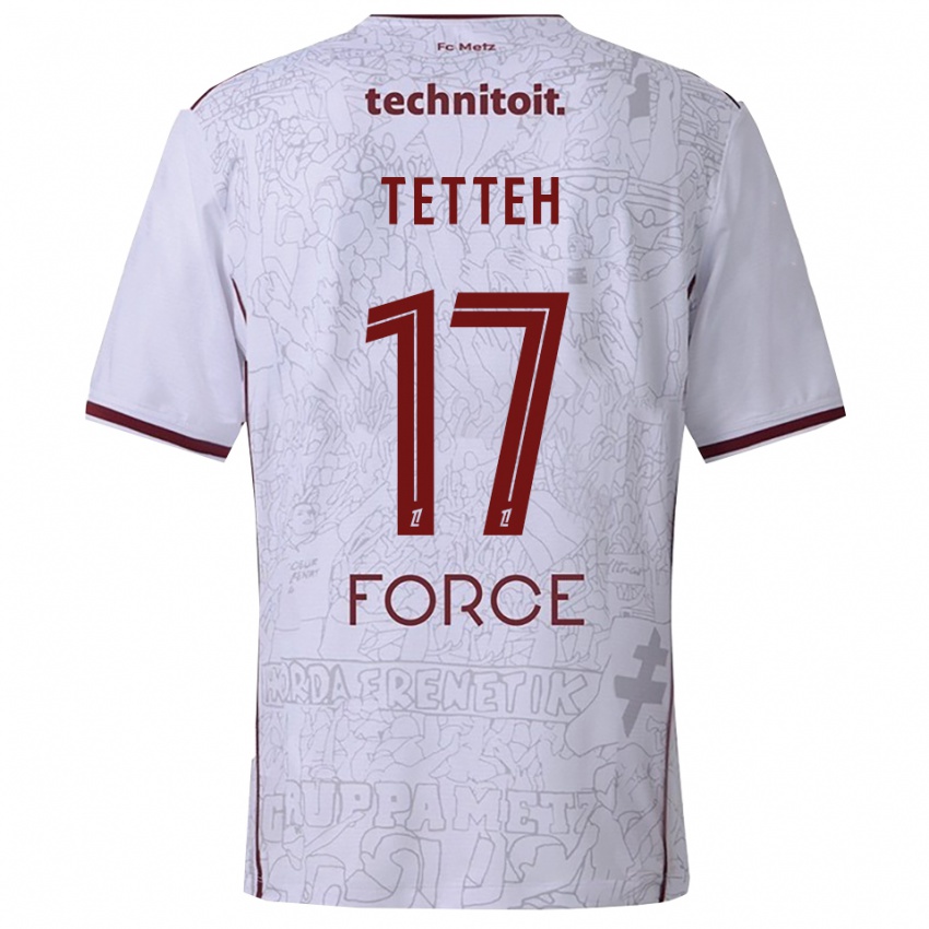 גברים בנג'מין טטה #17 לבן בורדו הרחק ג'רזי 2025/26 חולצה קצרה