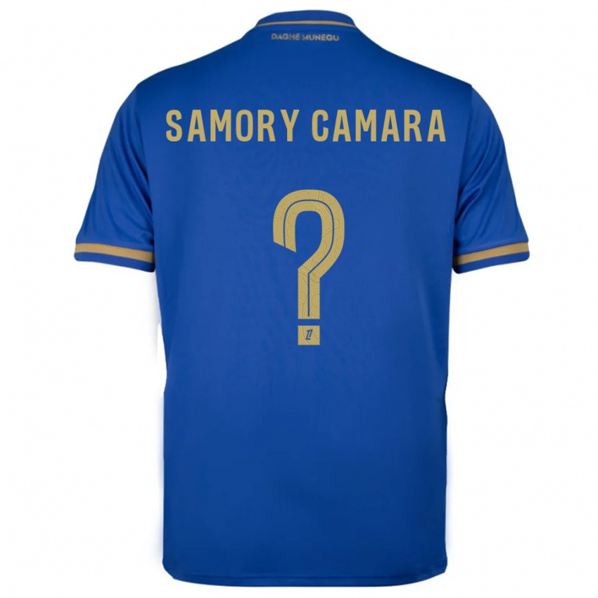 גברים Verges Samory Camara #0 כחול זהב הרחק ג'רזי 2025/26 חולצה קצרה