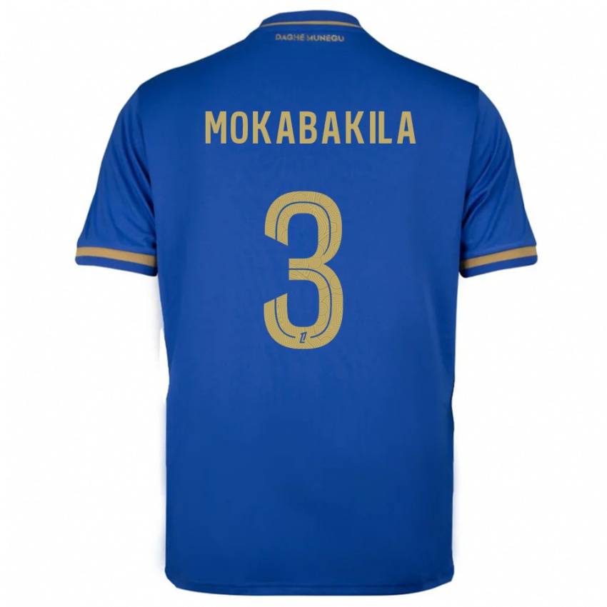גברים Nick Mokabakila #3 כחול זהב הרחק ג'רזי 2025/26 חולצה קצרה