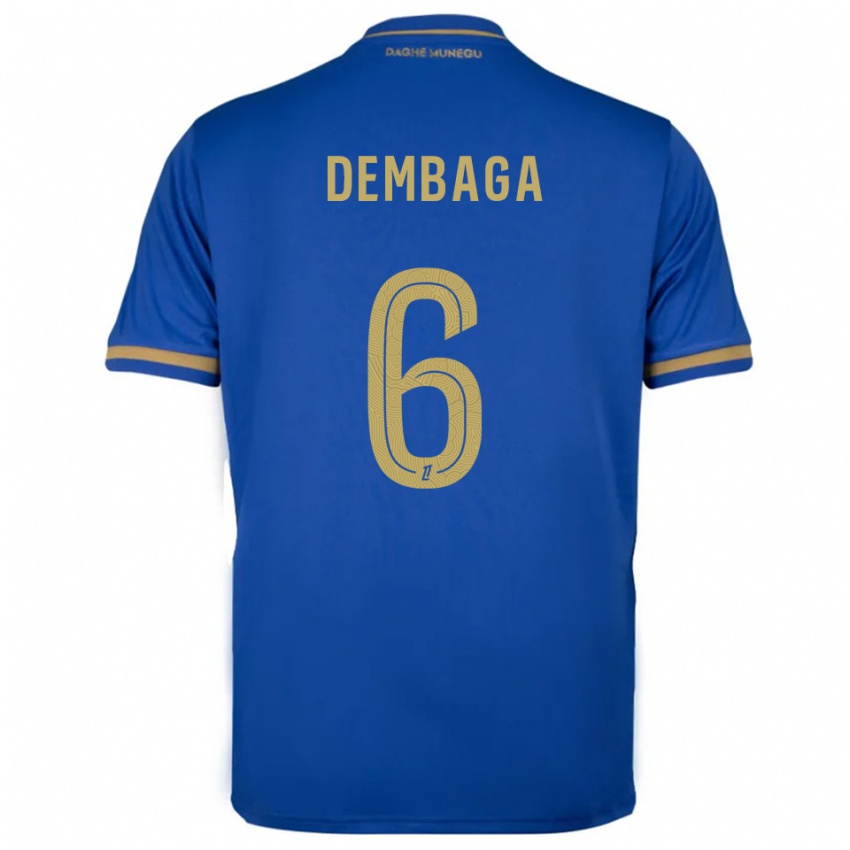 גברים Boubakar Dembaga #6 כחול זהב הרחק ג'רזי 2025/26 חולצה קצרה