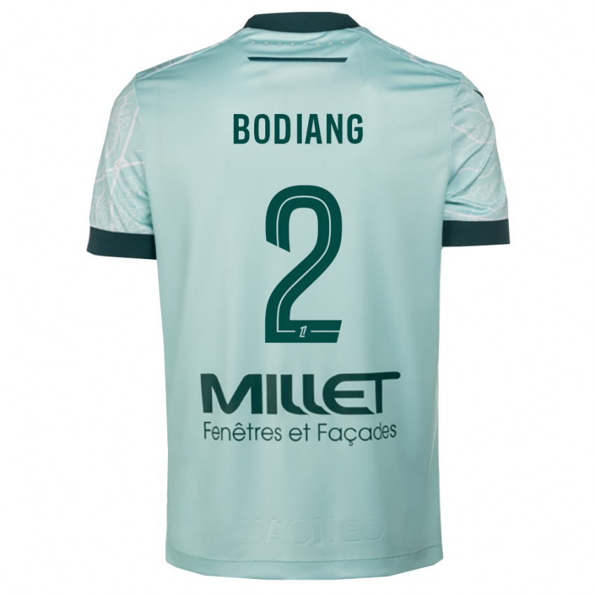 גברים Moutanabi Bodiang #2 ירוק לבן הרחק ג'רזי 2025/26 חולצה קצרה