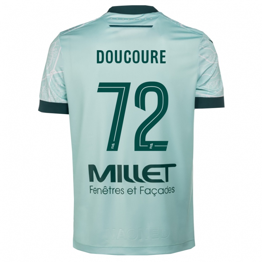 גברים Sekou Doucoure #72 ירוק לבן הרחק ג'רזי 2025/26 חולצה קצרה