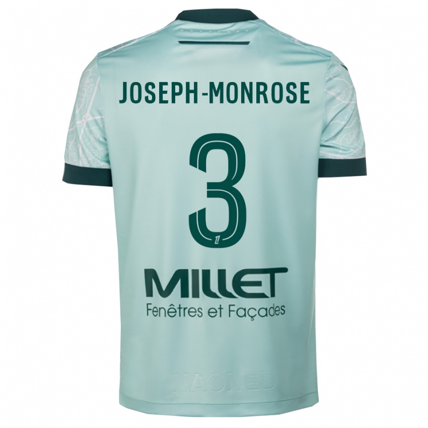 גברים Florian Joseph-Monrose #3 ירוק לבן הרחק ג'רזי 2025/26 חולצה קצרה