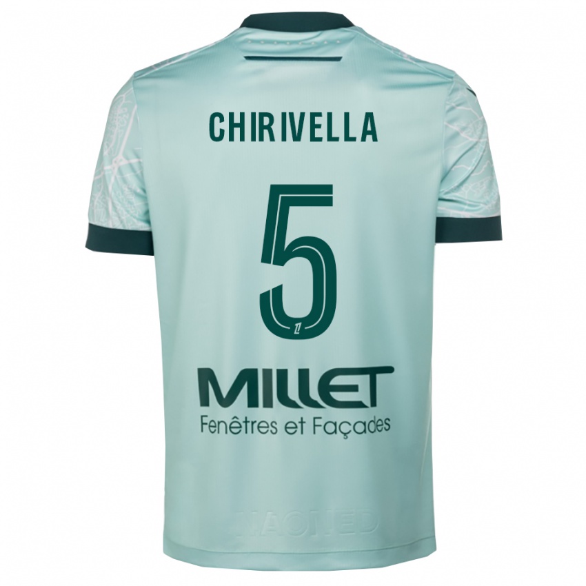 גברים פדרו צ'יריבייה #5 ירוק לבן הרחק ג'רזי 2025/26 חולצה קצרה