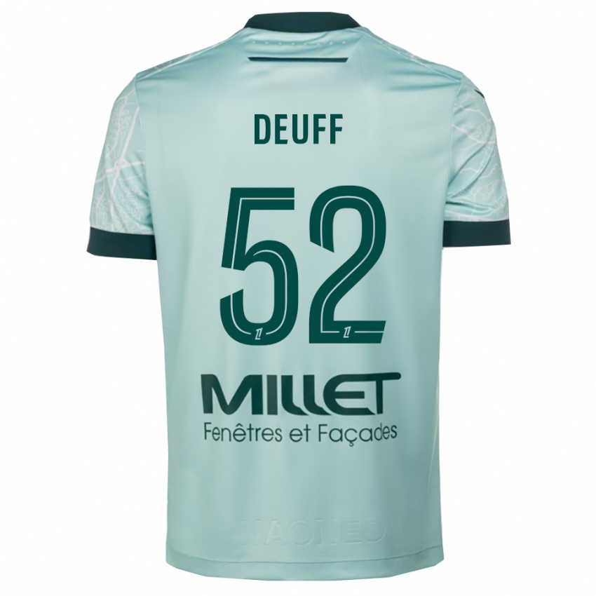 גברים Bahmed Deuff #52 ירוק לבן הרחק ג'רזי 2025/26 חולצה קצרה