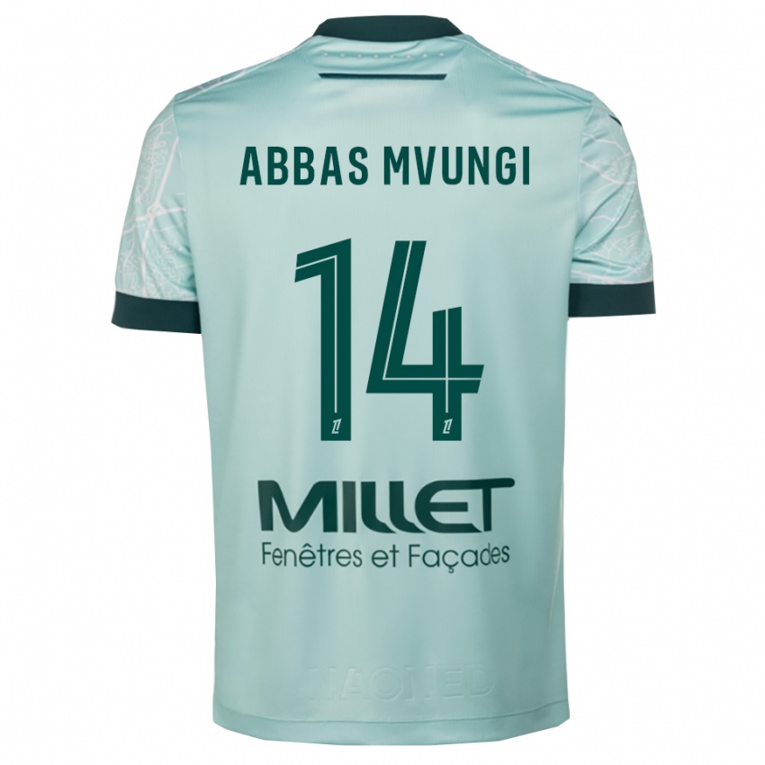 גברים Omar Abbas Mvungi #14 ירוק לבן הרחק ג'רזי 2025/26 חולצה קצרה