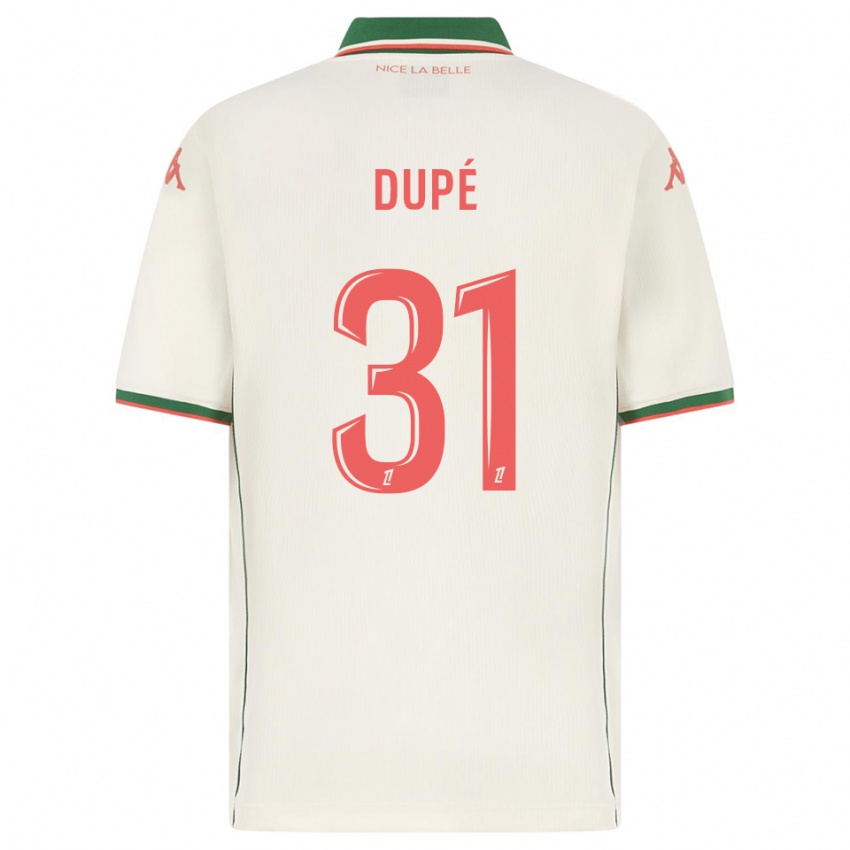 גברים Maxime Dupé #31 לבן ירוק הרחק ג'רזי 2025/26 חולצה קצרה