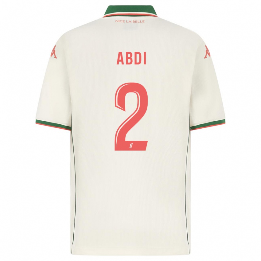 גברים עלי אבדי #2 לבן ירוק הרחק ג'רזי 2025/26 חולצה קצרה