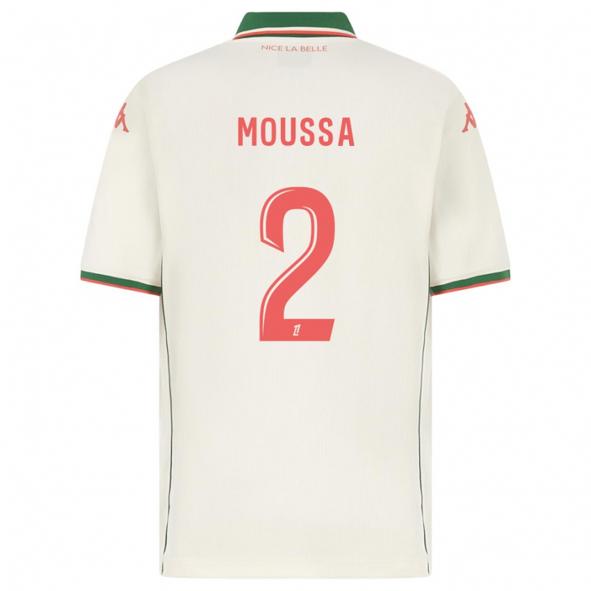 גברים Mounir Moussa #2 לבן ירוק הרחק ג'רזי 2025/26 חולצה קצרה