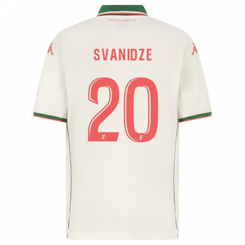 גברים Andria Svanidze #20 לבן ירוק הרחק ג'רזי 2025/26 חולצה קצרה