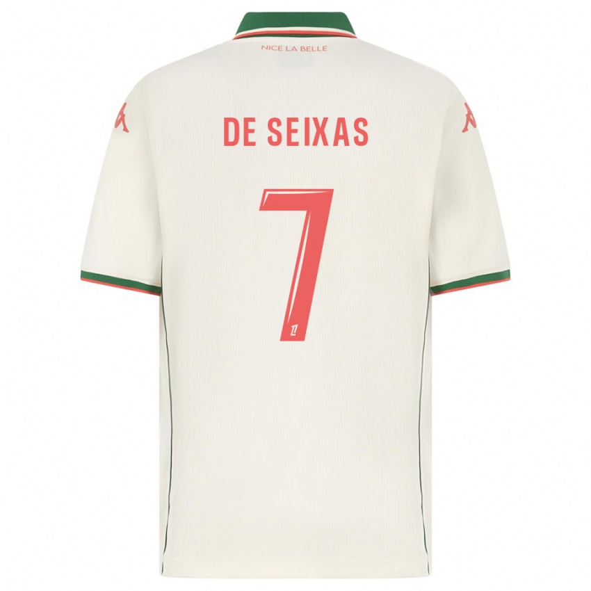 גברים מורגן דה סיישאס #7 לבן ירוק הרחק ג'רזי 2025/26 חולצה קצרה