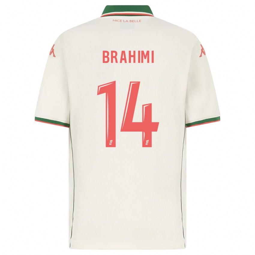 גברים בילאל ברהימי #14 לבן ירוק הרחק ג'רזי 2025/26 חולצה קצרה