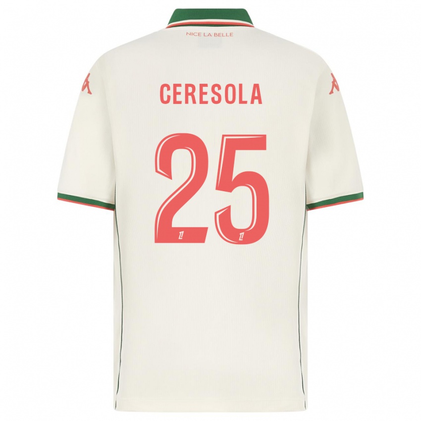 גברים Manon Ceresola #25 לבן ירוק הרחק ג'רזי 2025/26 חולצה קצרה