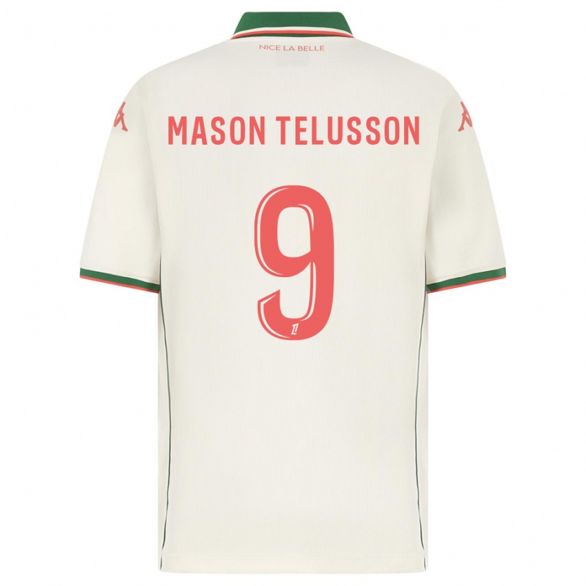 גברים Jah Mason Telusson #9 לבן ירוק הרחק ג'רזי 2025/26 חולצה קצרה