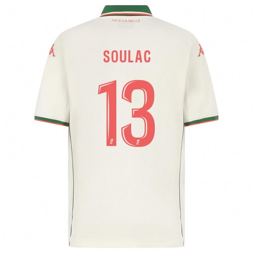 גברים Anastasia Soulac #13 לבן ירוק הרחק ג'רזי 2025/26 חולצה קצרה