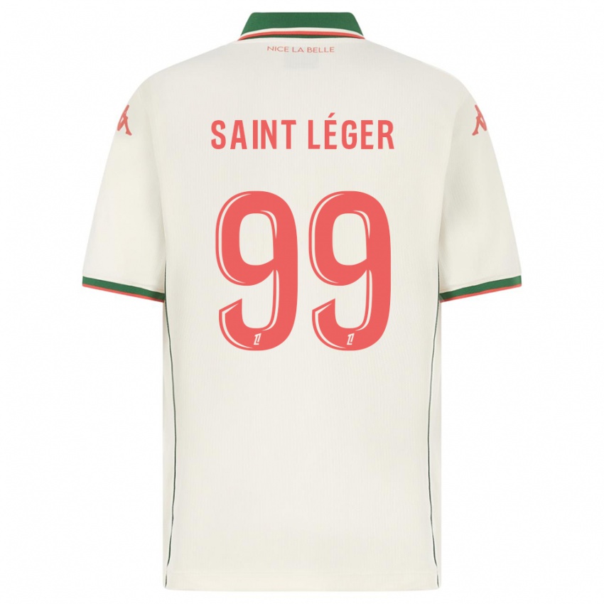 גברים מאורין סיינט-לז׳ה #99 לבן ירוק הרחק ג'רזי 2025/26 חולצה קצרה