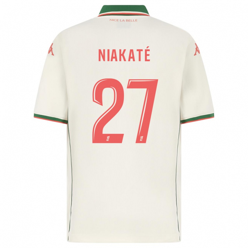 גברים Yakaré Niakaté #27 לבן ירוק הרחק ג'רזי 2025/26 חולצה קצרה