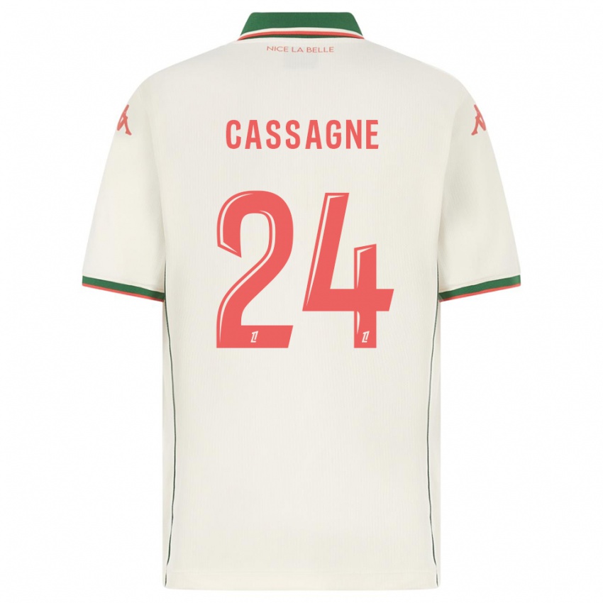 גברים Léa Cassagne #24 לבן ירוק הרחק ג'רזי 2025/26 חולצה קצרה