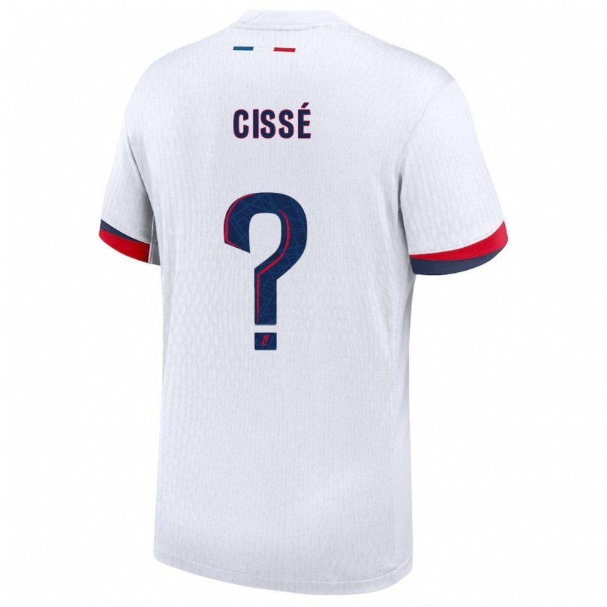 גברים Mory Cissé #0 לבן אדום הרחק ג'רזי 2025/26 חולצה קצרה