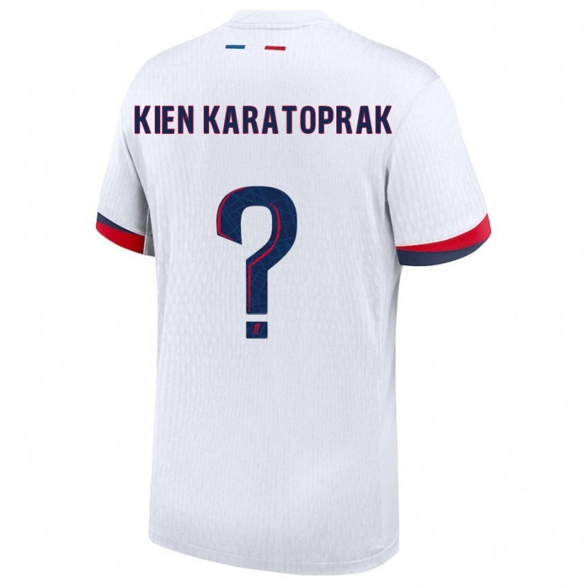 גברים Kenan Kien Karatoprak #0 לבן אדום הרחק ג'רזי 2025/26 חולצה קצרה