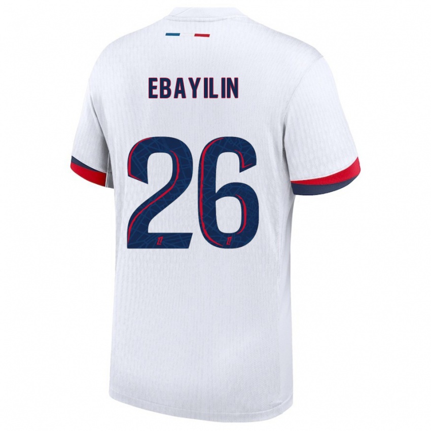 גברים Anaïs Ebayilin #26 לבן אדום הרחק ג'רזי 2025/26 חולצה קצרה