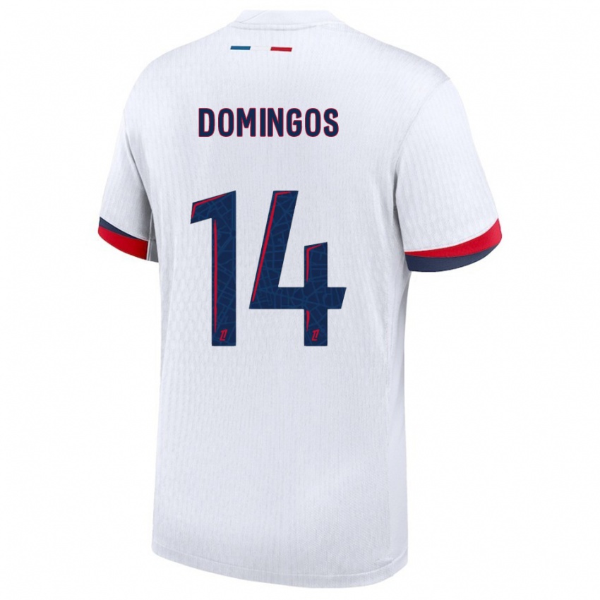 גברים Fabio Domingos #14 לבן אדום הרחק ג'רזי 2025/26 חולצה קצרה