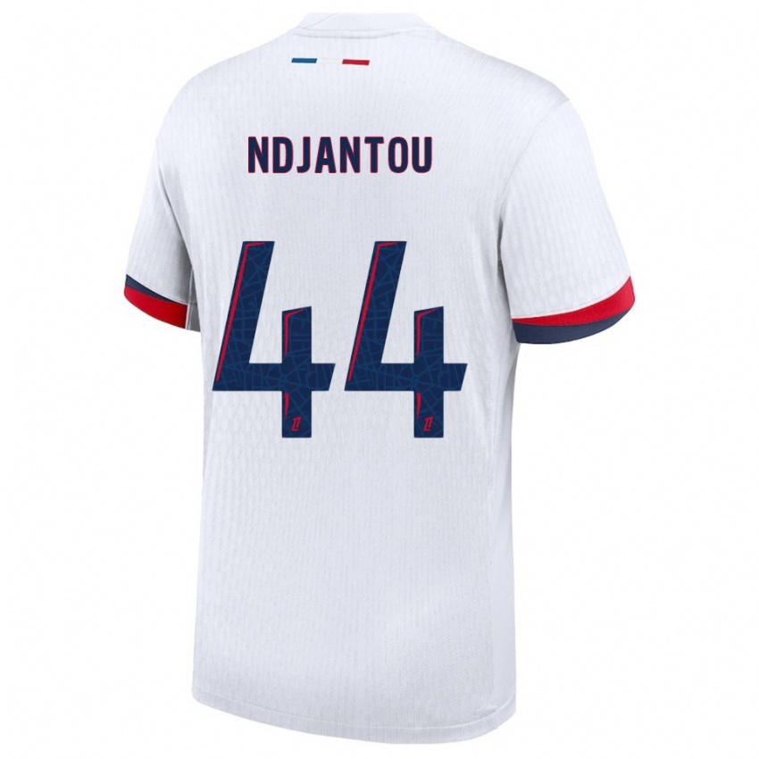 גברים Quentin Ndjantou #44 לבן אדום הרחק ג'רזי 2025/26 חולצה קצרה