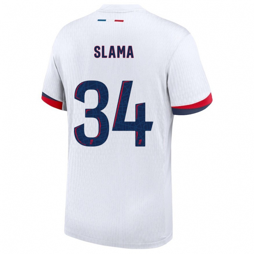 גברים וואסים סלאמה #34 לבן אדום הרחק ג'רזי 2025/26 חולצה קצרה