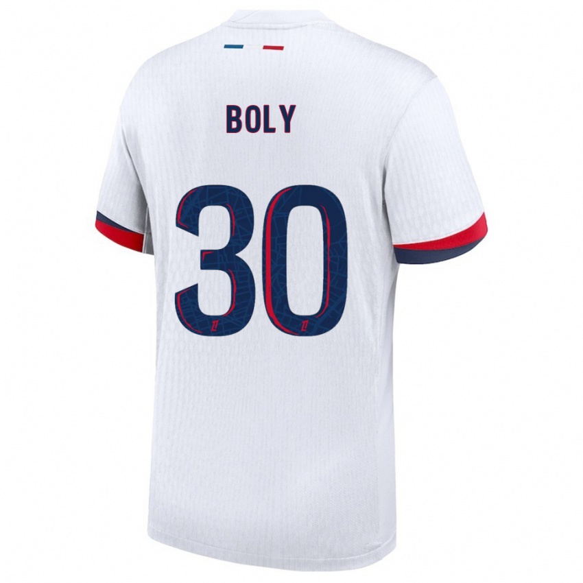 גברים David Boly #30 לבן אדום הרחק ג'רזי 2025/26 חולצה קצרה