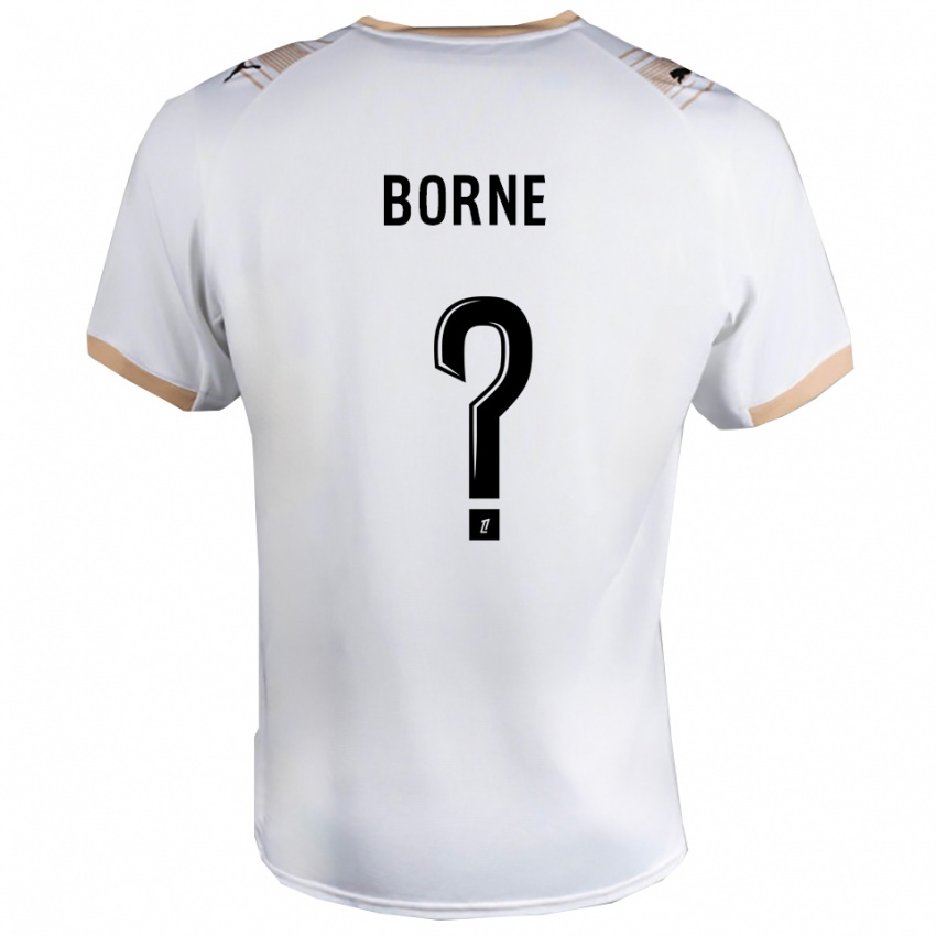 גברים מלווין בורן #0 לבן שחור הרחק ג'רזי 2025/26 חולצה קצרה