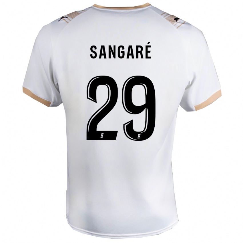 גברים חווה סנגרה #29 לבן שחור הרחק ג'רזי 2025/26 חולצה קצרה