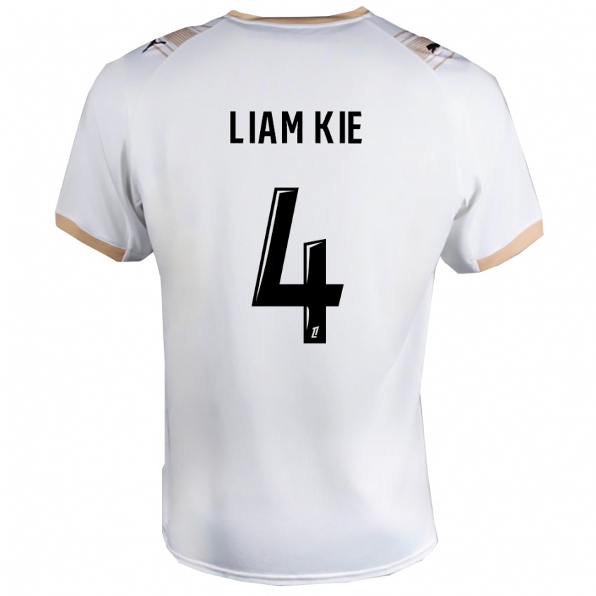 גברים Khalil Liam Kie #4 לבן שחור הרחק ג'רזי 2025/26 חולצה קצרה